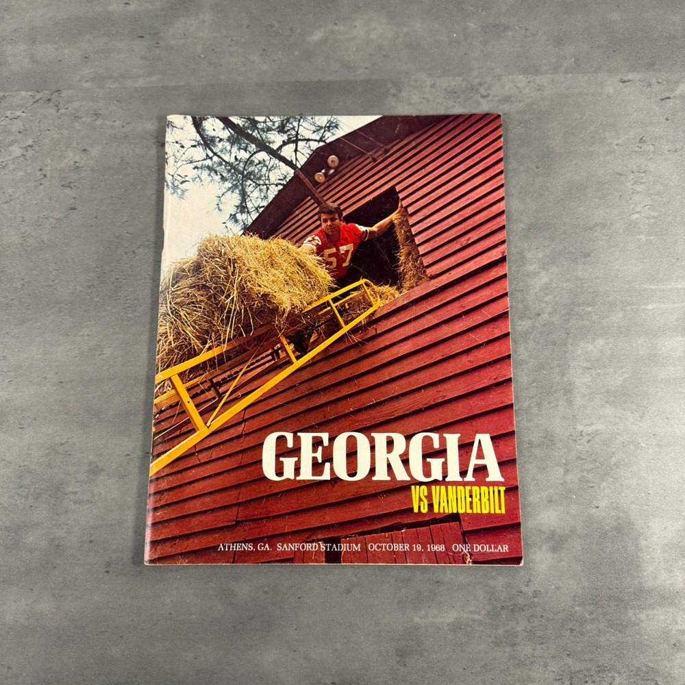 Georgia Bulldogs vs Vanderbilt 1968 Football Program Sanford Stadium Athens GA